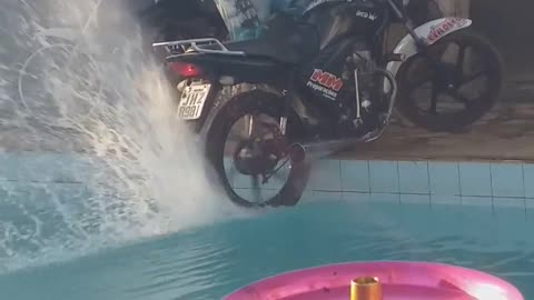 Water With The Motorcycle