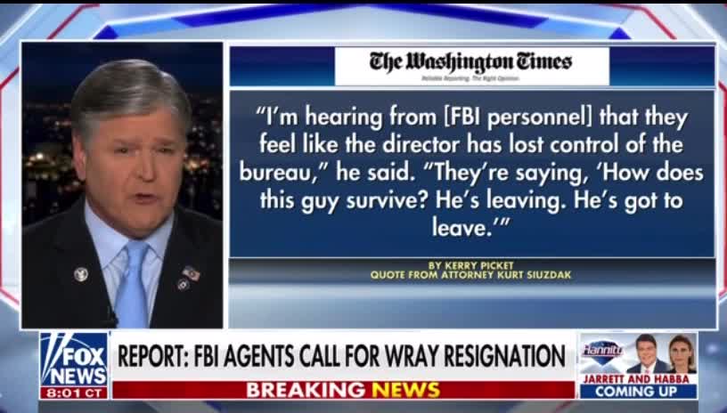 FBI Director Lost Control Of The Agency And Needs To Resign Amid Left-Wing Political Bias