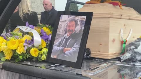 Mourners gather for funeral of Irish cameraman killed in Ukraine