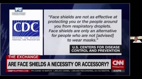 CDC Ph Huddle Excerpt Sept 11 - Face Shields