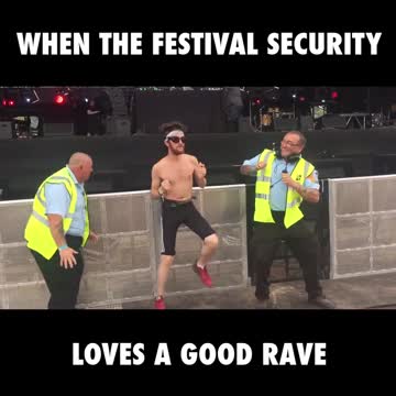 When The Festival Security Loves Good Rave
