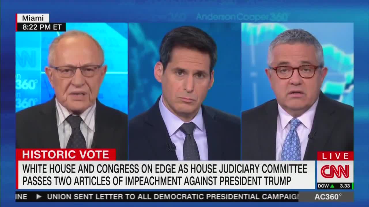 Dershowitz locks horns with CNN's Toobin over impeachment