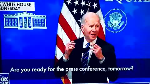 Biden 1st Press Conference - 1 day before