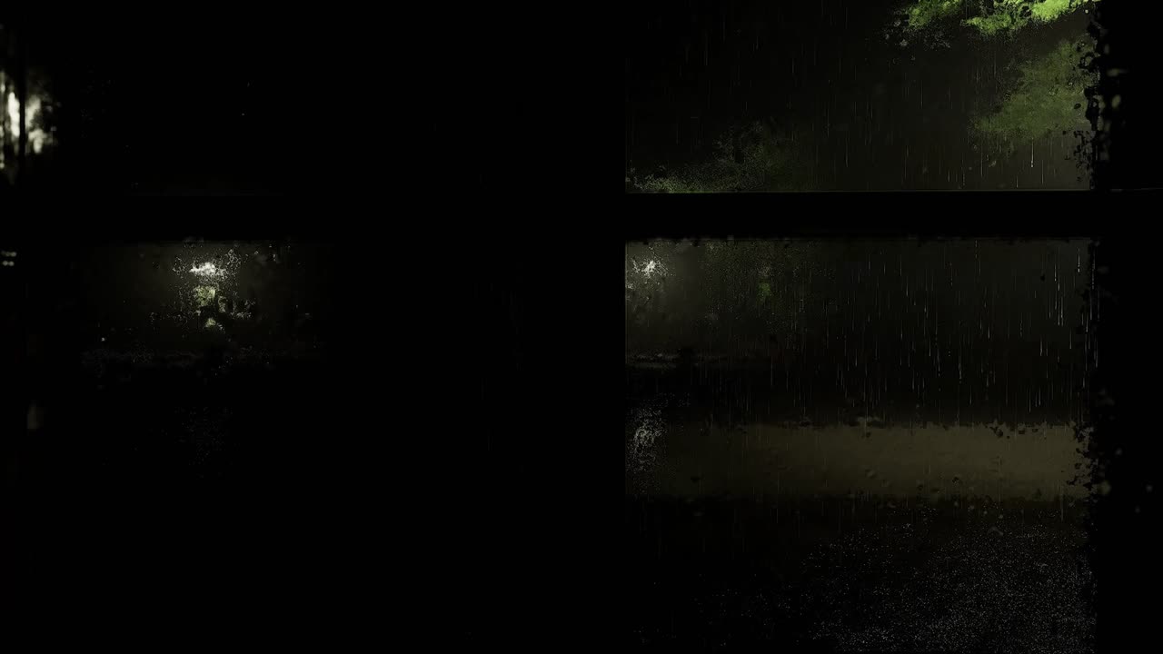 Thunder and Light Rain on Windows Outside ASMR [4K]