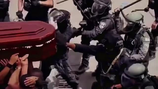 Funeral Procession of slain Palestinian journalist Shireen Abu Akleh,Attacked by Security Forces.