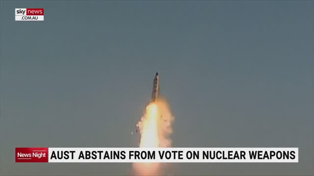 Australia abstains from vote at the UN on a treaty banning nuclear weapons