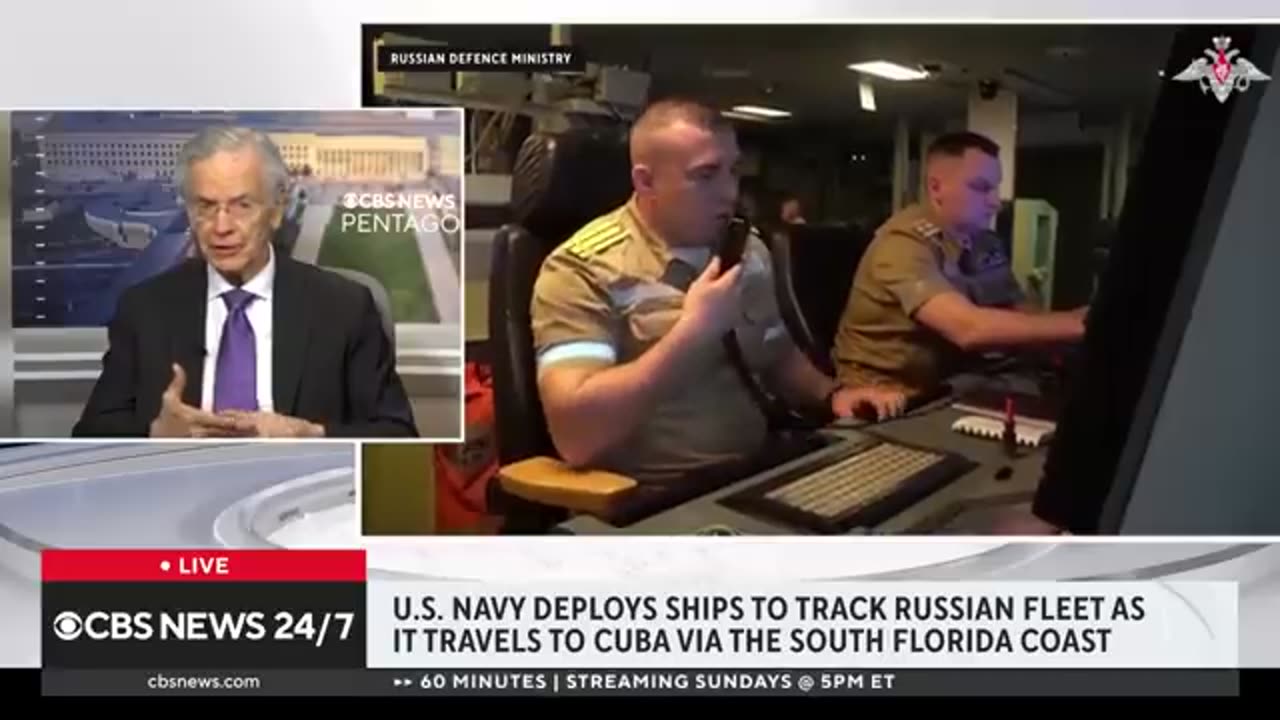 Pentagon tracks Russian fleet as it travels to Cuba CBS News