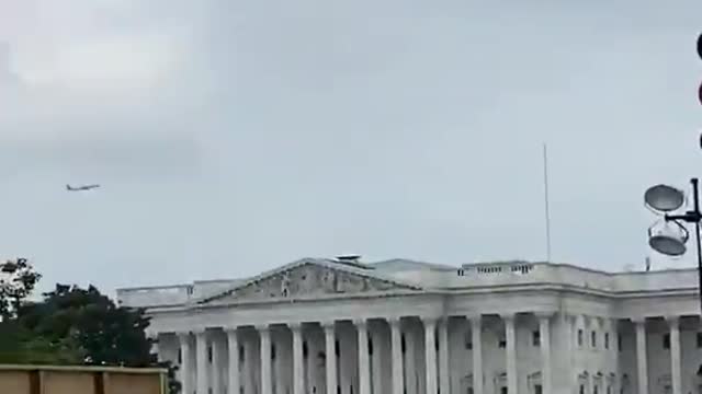 A new motion-tracking watchtower along with new fencing is now installed outside the US Capitol