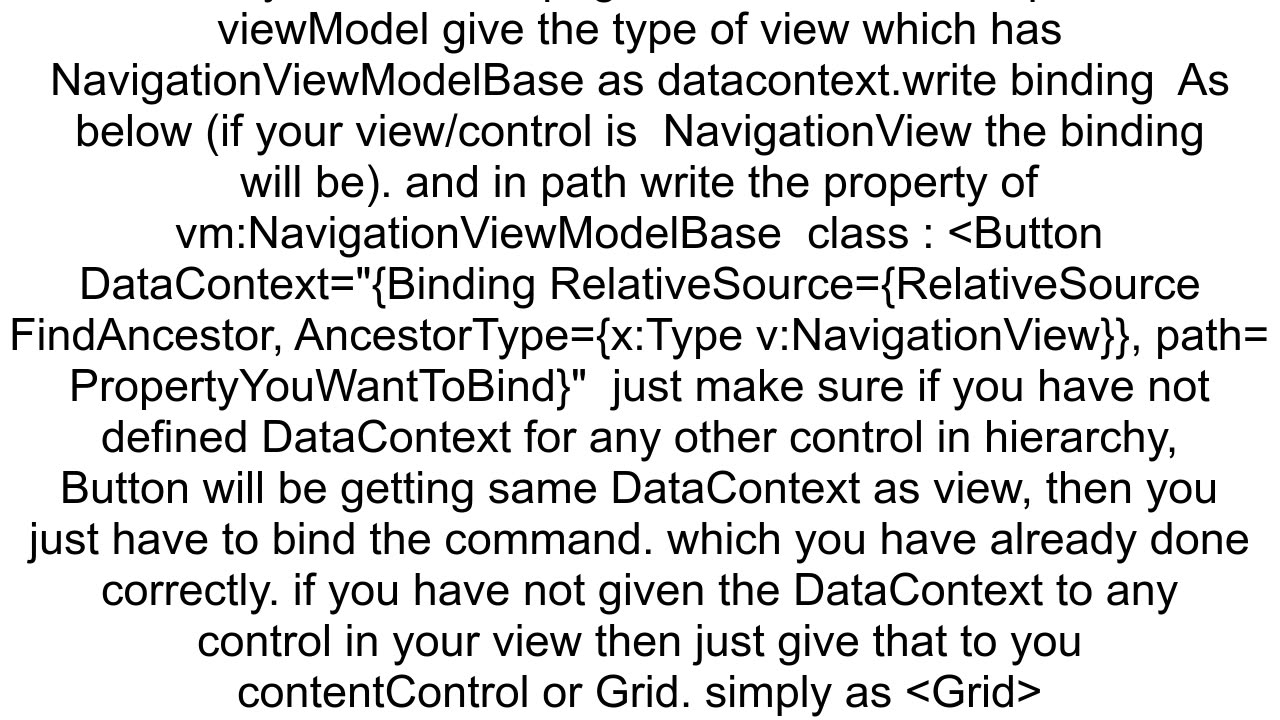 Binding to ViewModel not working using RelativeSource