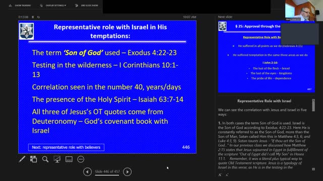 Sunday June 5,2022 - Life of the Messiah 42: His Representative Roles in the Temptation