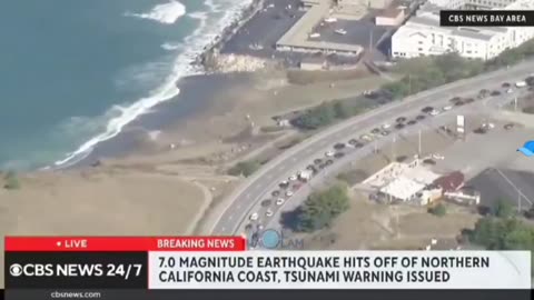 TSUNAMI WARNING issued for the ocean and bay coastlines. A tsunami is