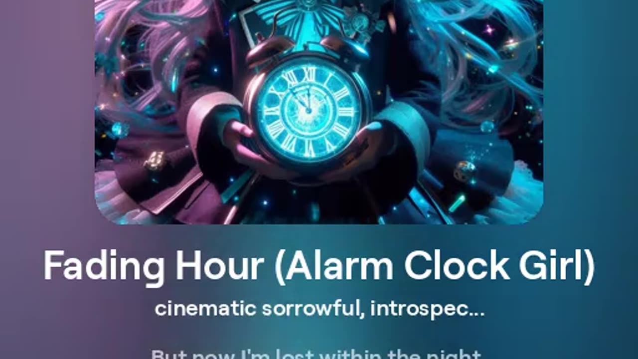 Fading Hour (Alarm Clock Girl)