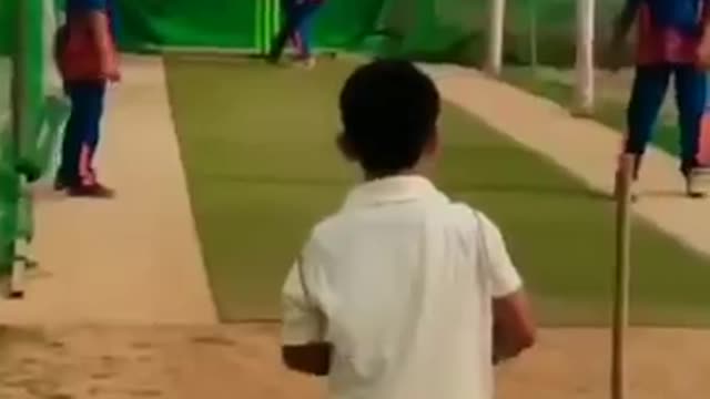 Imaging bowling by little boy