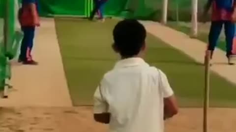 Imaging bowling by little boy