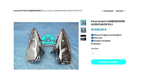 ALLOMOTEUR.COM - Feux avant LAMBORGHINI AVENTADOR SVJ