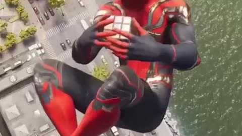 #spiderman solves the #RubiksCube in between crime fighting #tlselitegaming #thelifestyleelite