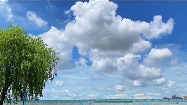 blue sky and white cloud