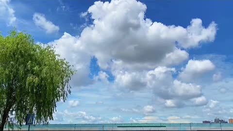 blue sky and white cloud