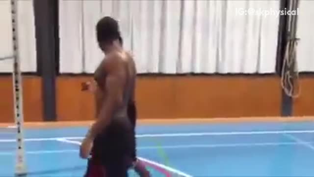 Guys walking and running into medal bar