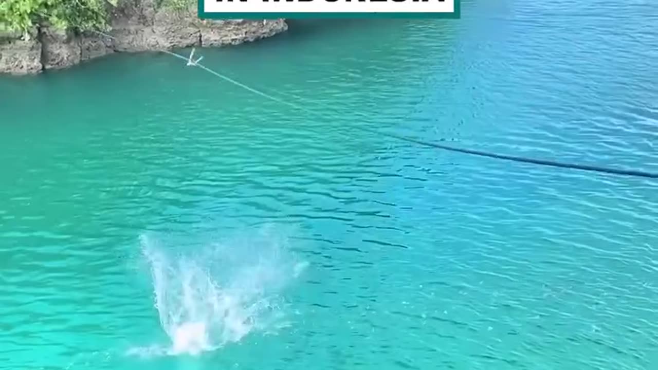 Zip line in indonesia