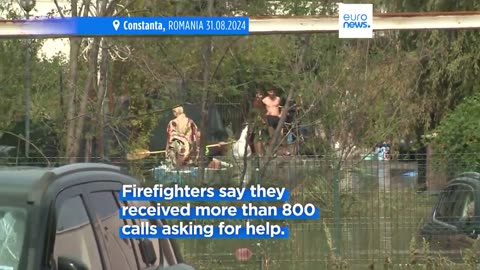 Locals survey damage after extensive flooding in eastern Romania