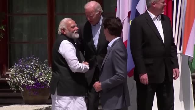 PM Modi with US President Joe Biden and PM Trudeau of Canada at G7 Summit in Germany