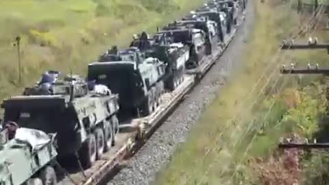 Stop this WĀŘ 》A FULL of train which travelling Russian military equipment s😥✋