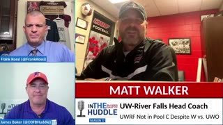 November 17, 2024 - Wisconsin-River Falls Head Football Coach Matt Walker on the Monon Bell