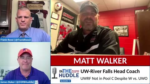 November 17, 2024 - Wisconsin-River Falls Head Football Coach Matt Walker on the Monon Bell