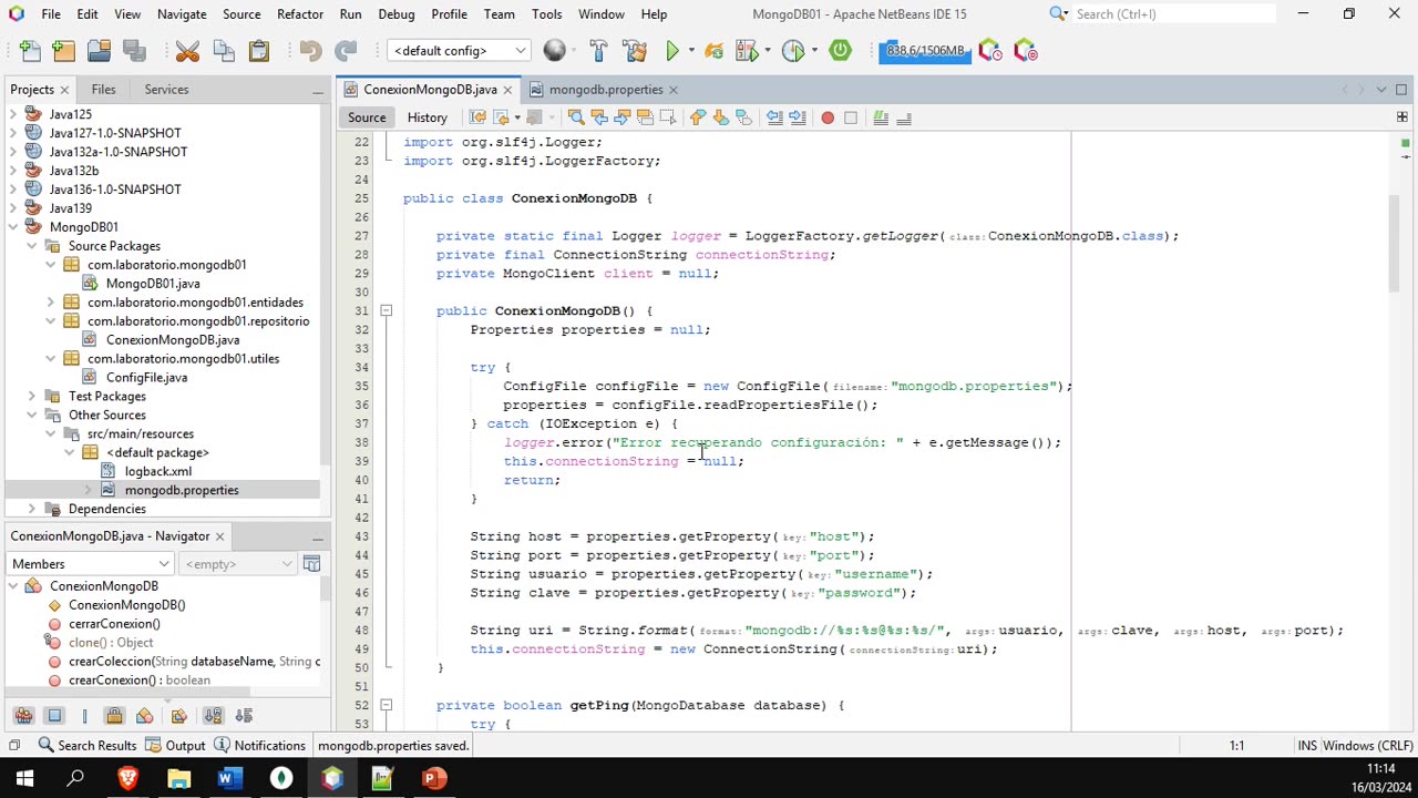 Conectando Java y MongoDB 7. Pool de conexiones