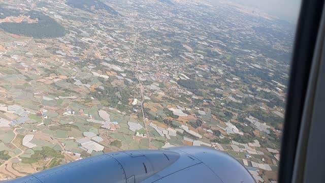 Just before landing on Jeju Island