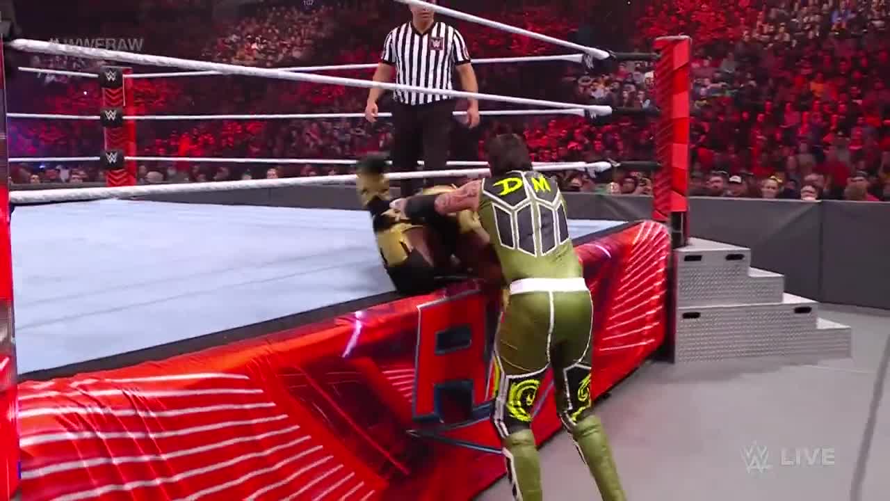 Rey Mysterio Dominik Mysterio vs The Hurt Business Raw Feb 28 2022