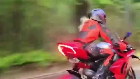 motorcycle boy in red