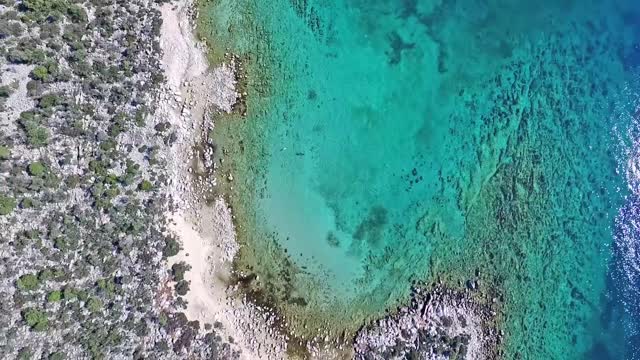 Drone captures submerged ancient city in Greece