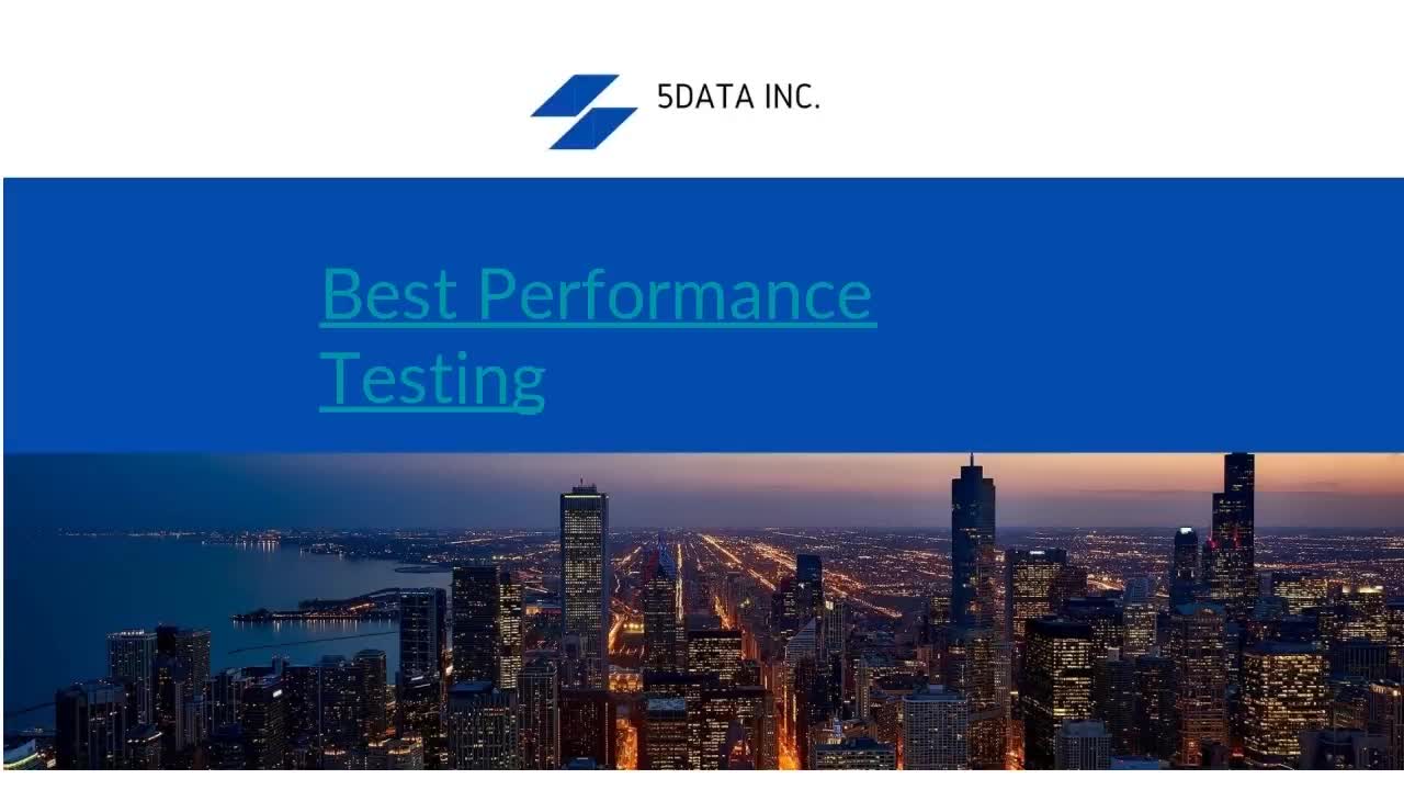 Best Performance Testing | 5Data Inc.