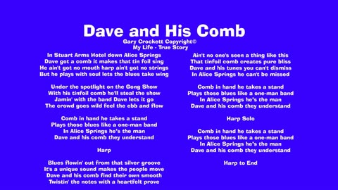 Dave and His Comb Song
