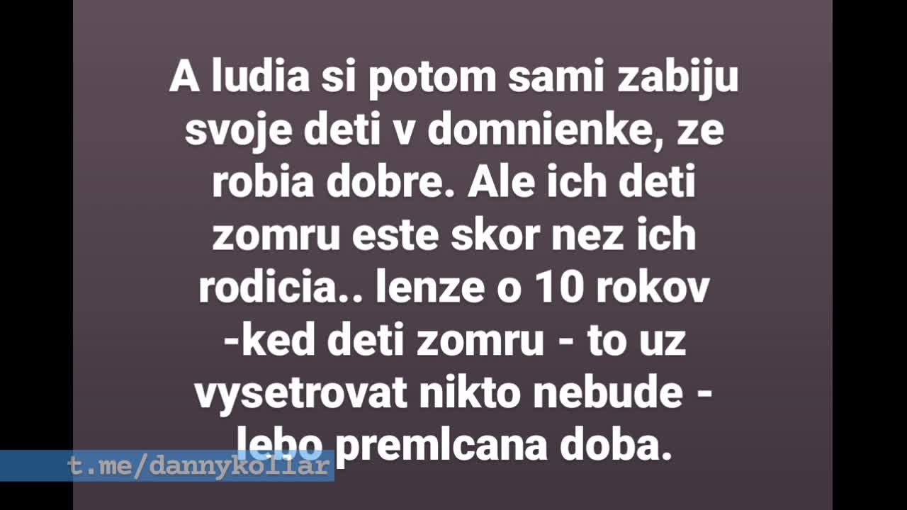 COVID JE GENOCIDA BIELYCH, CAST #2 https://www.vimo.sk/v/wjJMjd