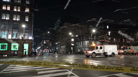 King and Spadina - Overhead wiring infrastructure is almost fully repaired - December 18 2024