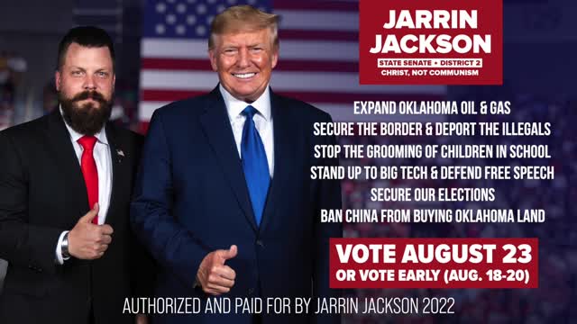 Vote "JARRIN JACKSON' Oklahoma State Senate