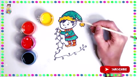 Christmas Elf Painting Tutorial for kids (Ages 8-10)