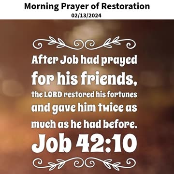 Morning Prayer of Restoration #youtubeshorts #jesus #grace #mercy #faith #blessed #fyp #trust #love