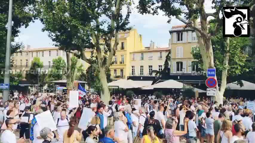 Paris, France: Huge Protests Against Vaccine Passports 7-30-21