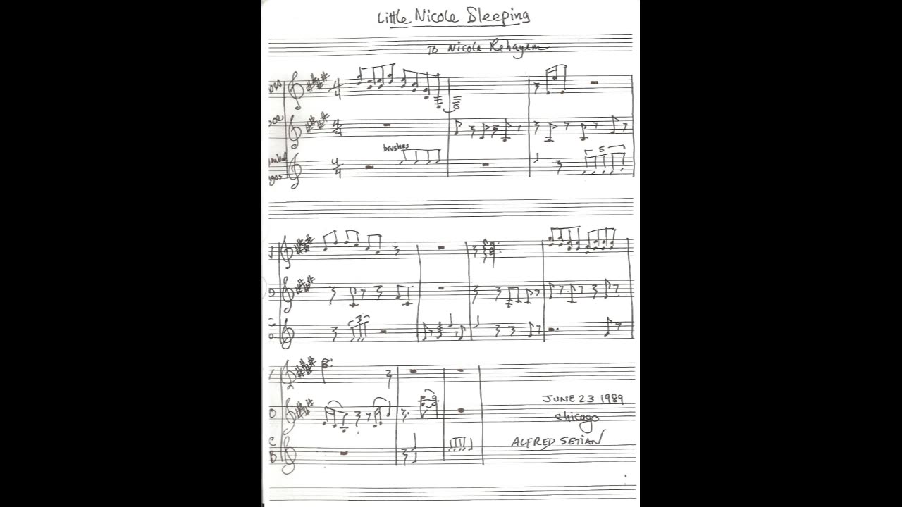 Little Nicole Sleeping ~ composed June 23, 1989.