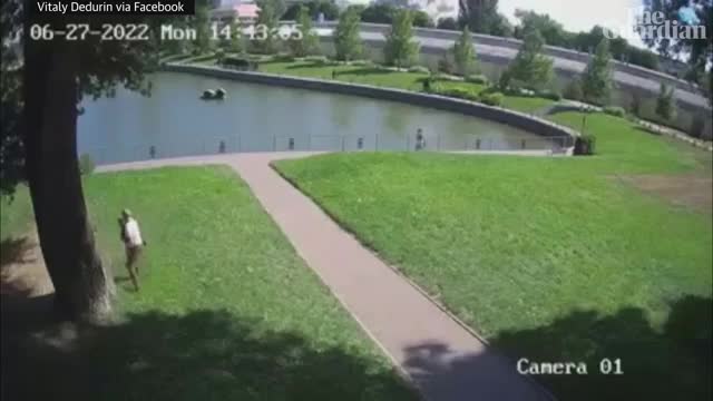 Ukraine mall strike captured on CCTV cameras of nearby park