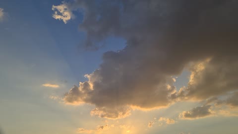 Sunset red clouds