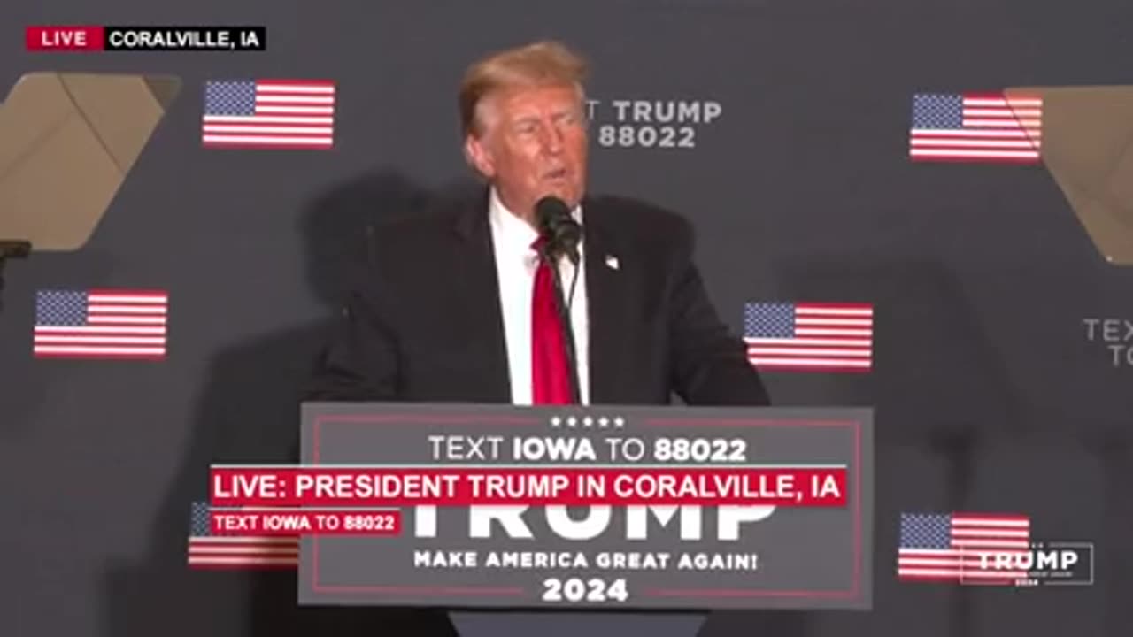 FULL SPEECH: President Donald J Trump in Coralville, Iowa.