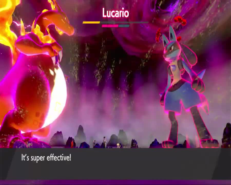 Pokemon Sword & Shield - Dynamax Lucario Max Raid Battle Gameplay