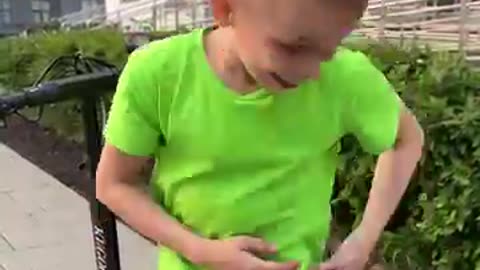 Funny Kid And Dad
