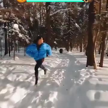 Drone Captures Bear Chasing Person