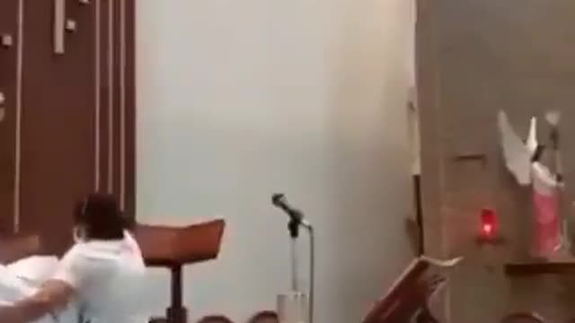 Priest Collapses Live